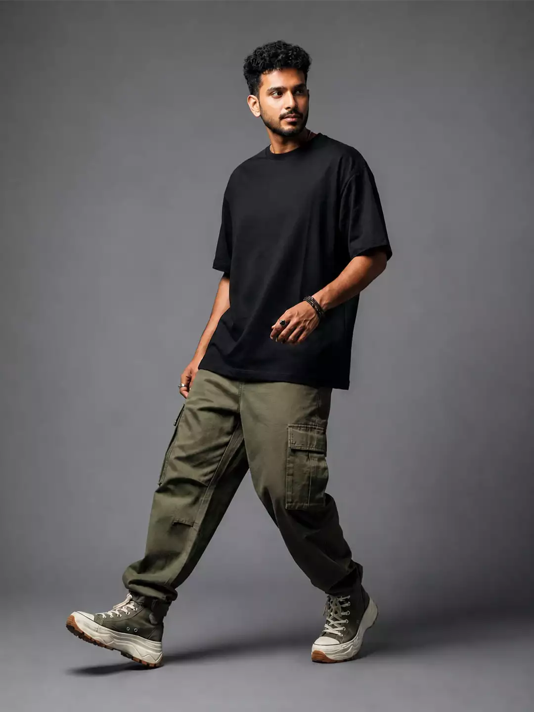 Black Essential Oversized Tee - Image 2