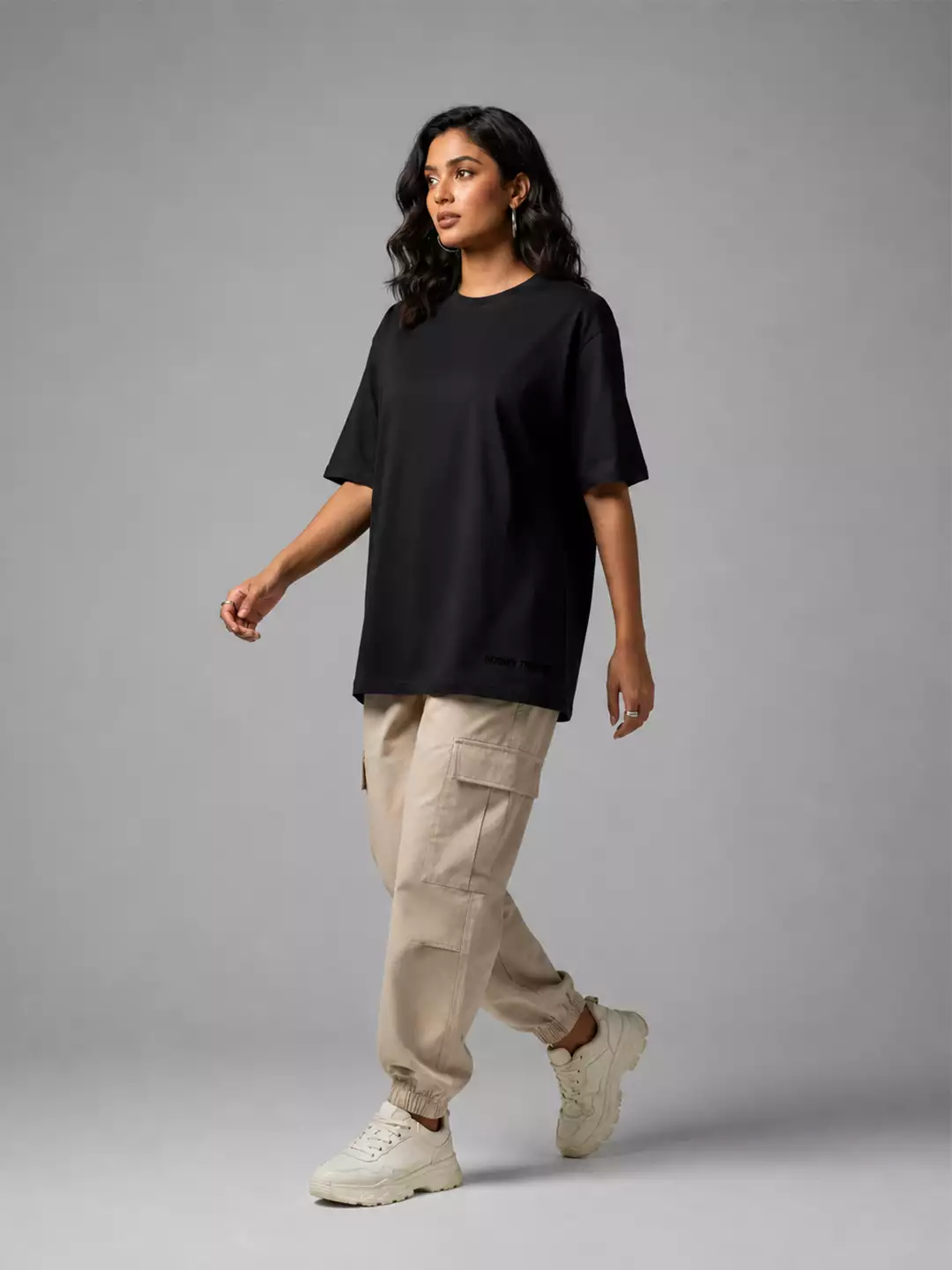 Black Essential Oversized Tee - Image 3
