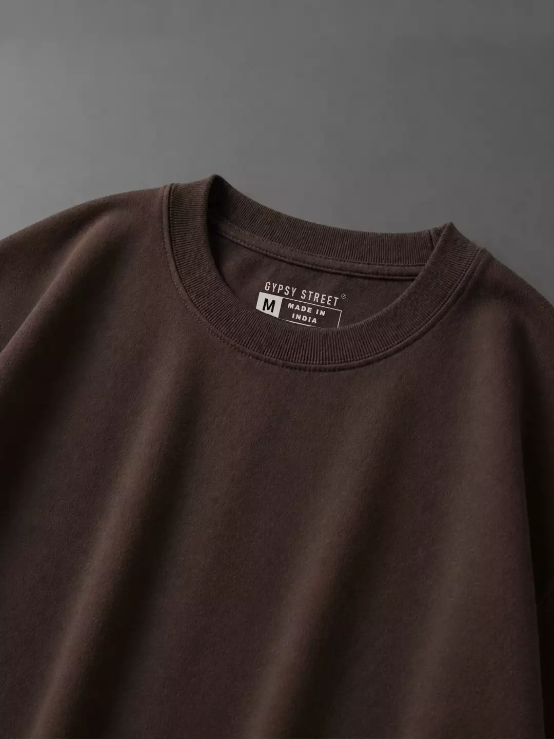 dark brown plain solid oversized tee unisex