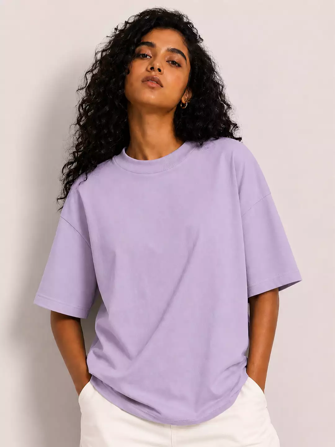 Lilac Essential Oversized Tee - Image 3
