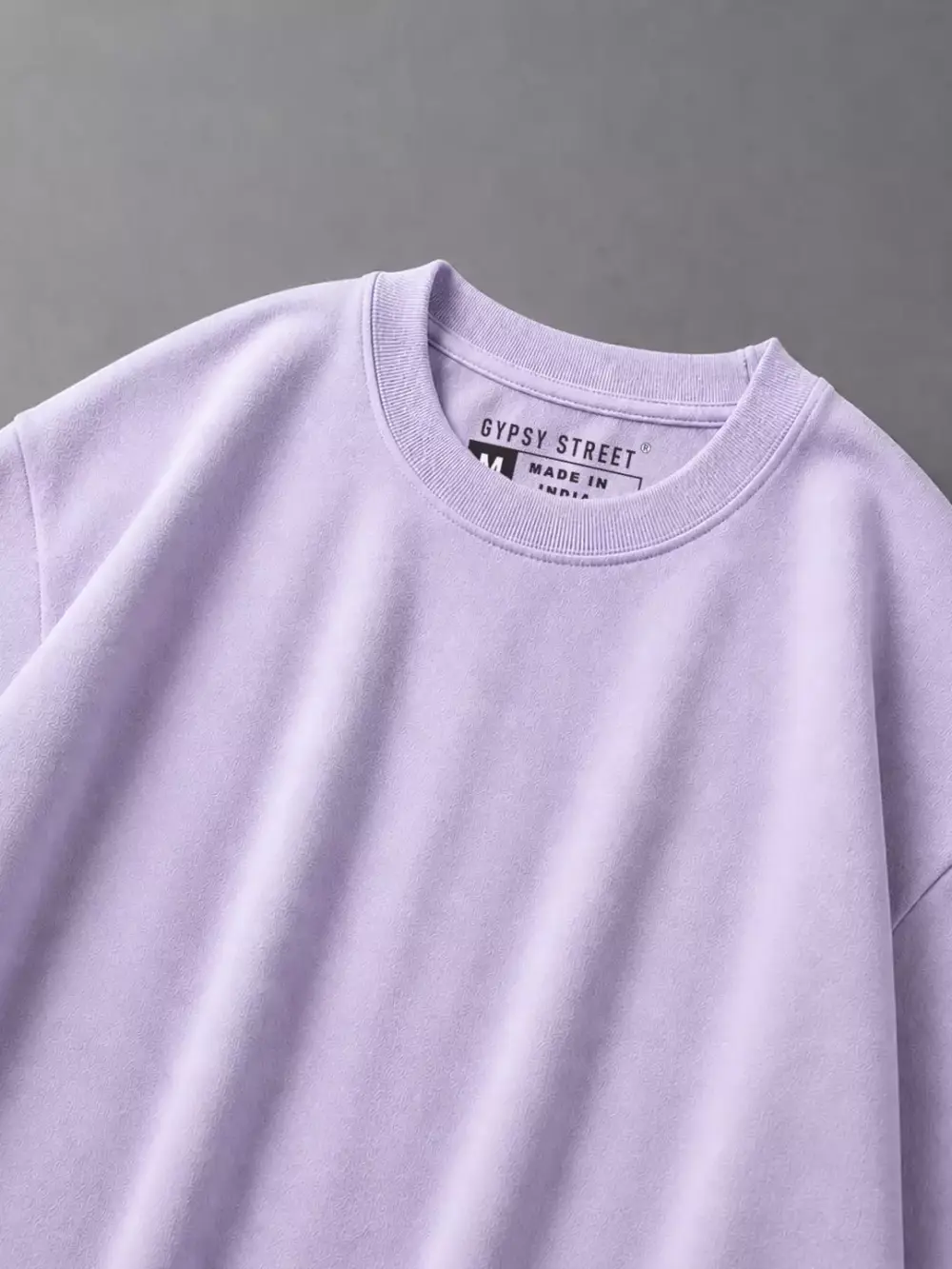 lilac plain solid oversized tee