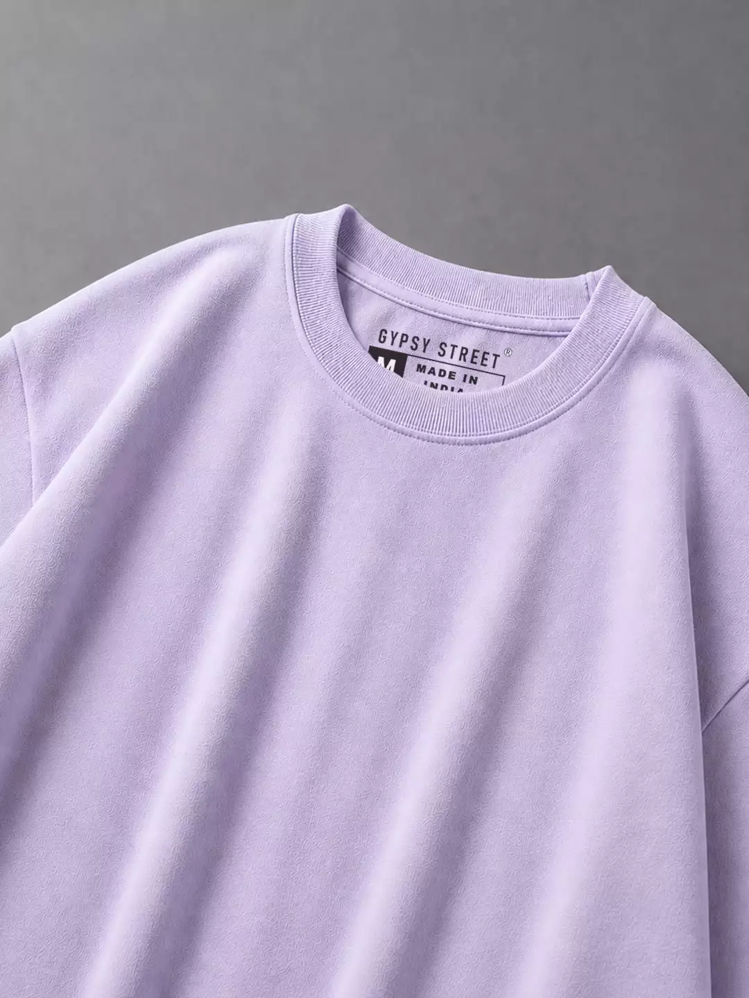 lilac plain solid oversized tee
