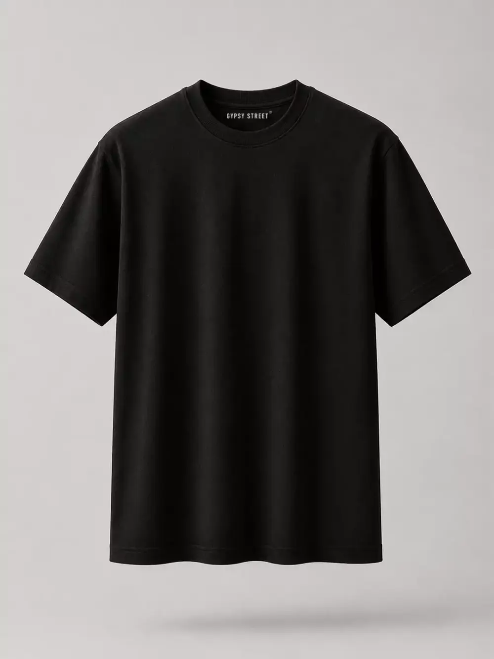Eclipse Black Regular Tee plain solid